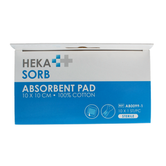 Hekasorb Absorberend verband 10x10cm steriel 10 Stuks