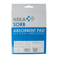 Hekasorb Absorberend verband 10x10cm steriel 10.00 Stuks
