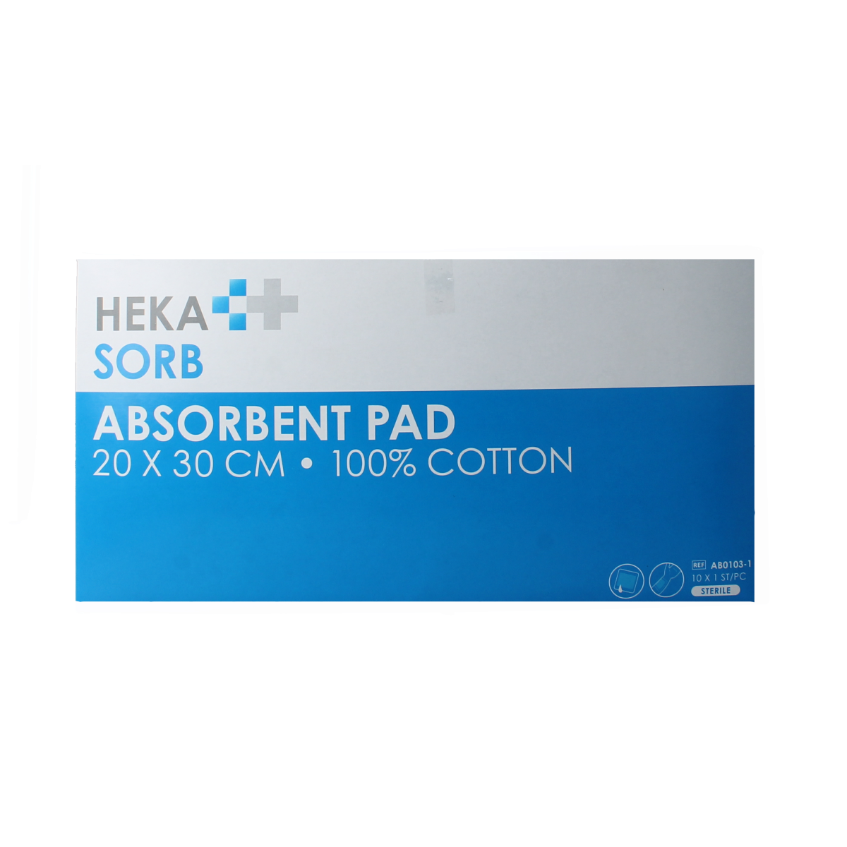 Hekasorb Absorberend verband 20x30 steriel 10.00 Stuks