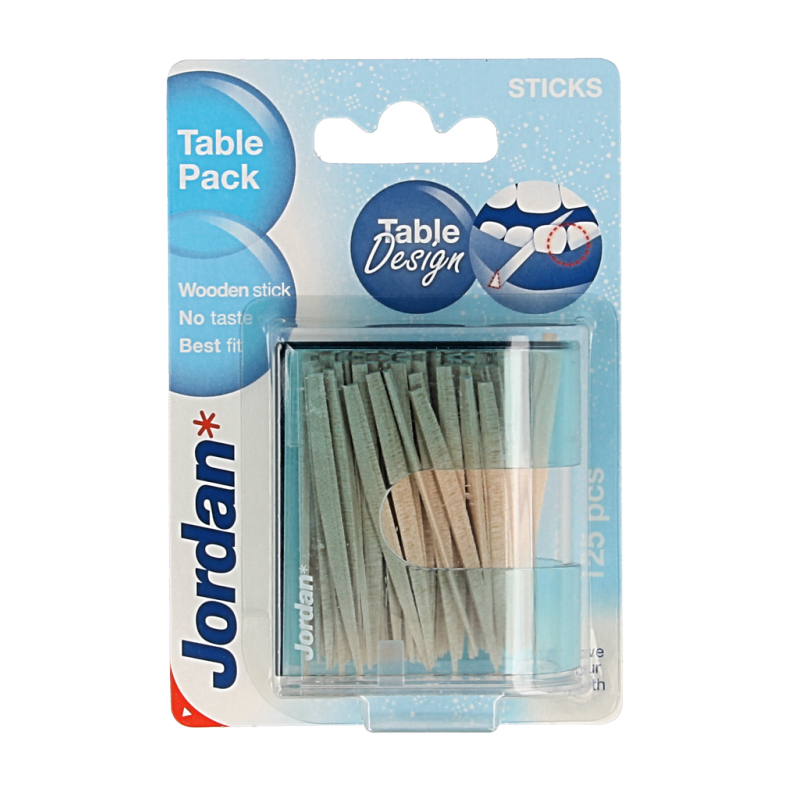 Jordan Tandenstoker tafeldispenser 125 stuks 1 Stuks