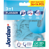 Jordan Flosser 3-in-1 36stuks+14 stuks gratis 50 Stuks