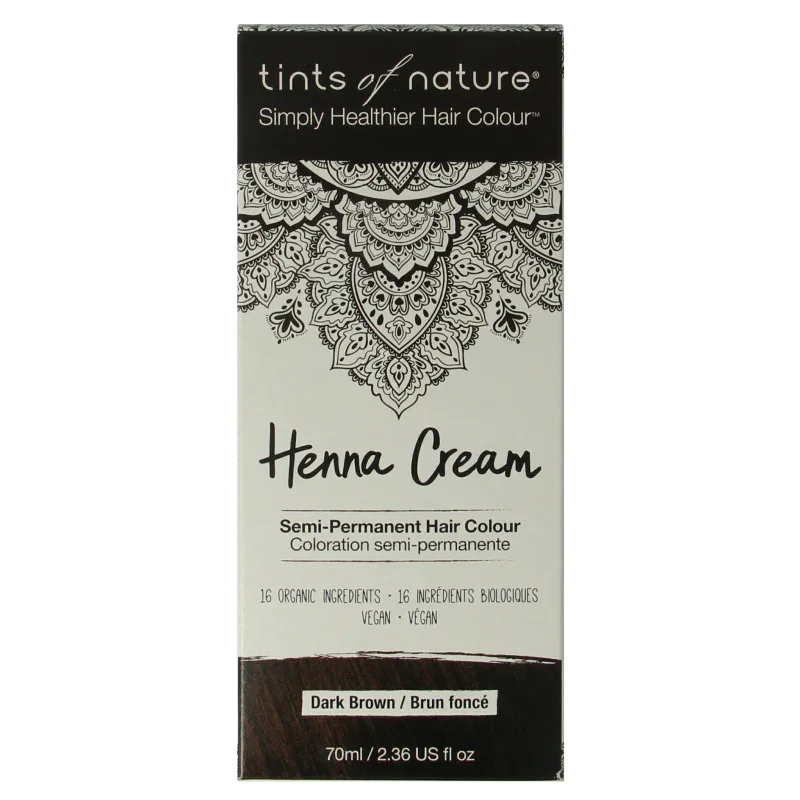 Tints Of Nature Henna cream dark brown semi permanent 70 Milliliter