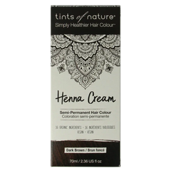 Tints Of Nature Henna cream dark brown semi permanent 70 Milliliter