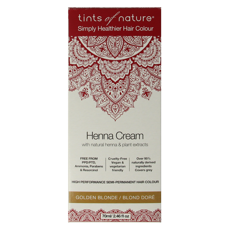 Tints Of Nature Henna cream golden blond semi permanent 70.00 Milliliter