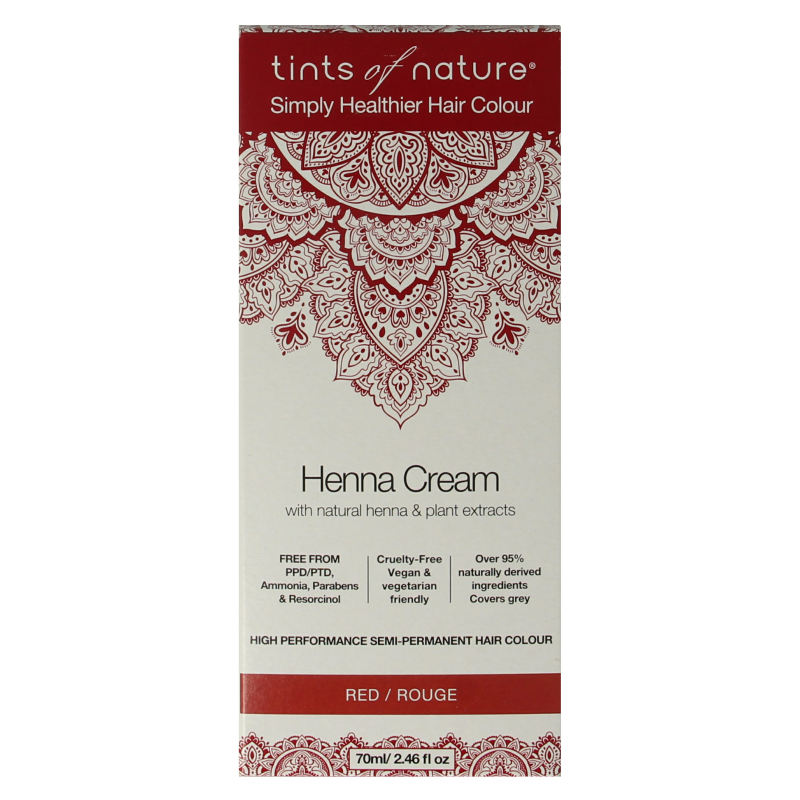 Tints Of Nature Henna cream red semi permanent 70.00 Milliliter