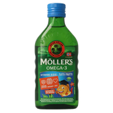 Mollers Omega-3 levertraan tutti frutti 250 Milliliter