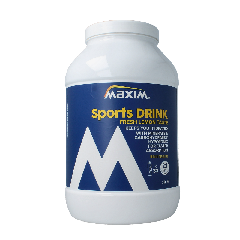 Maxim Sports drink powder tubs fresh lemon 2 Kilogram