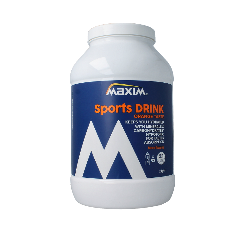 Maxim Sports drink powder tubs fresh orange 2 Kilogram