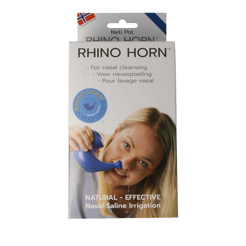 Rhino Horn Neusspoeler blauw 1 Stuks