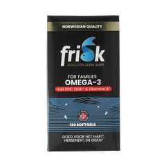 Frisk Omega 3 gezin – visolie met DHA & D3 120 Softgels