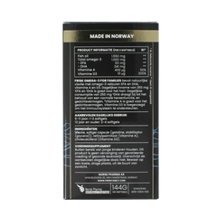 Frisk Omega 3 gezin – visolie met DHA & D3 120 Softgels