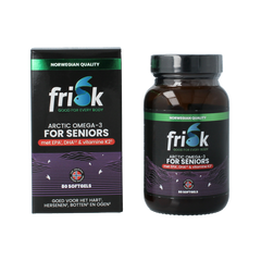 Frisk Omega 3 senioren – visolie met K2, A & D3 80 Softgels