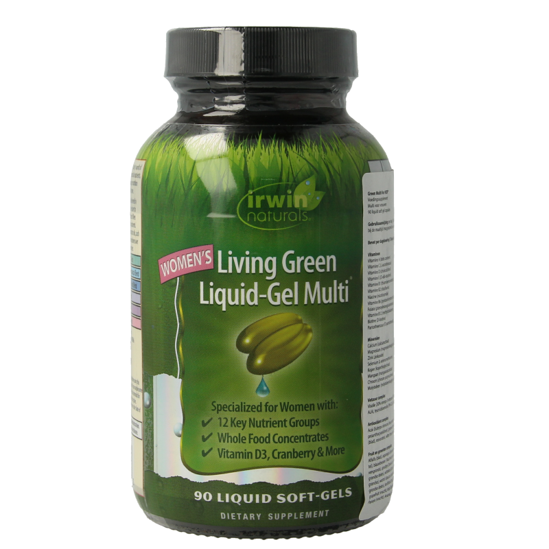 Irwin Naturals Living green liquid gel multi for women 90 Softgels
