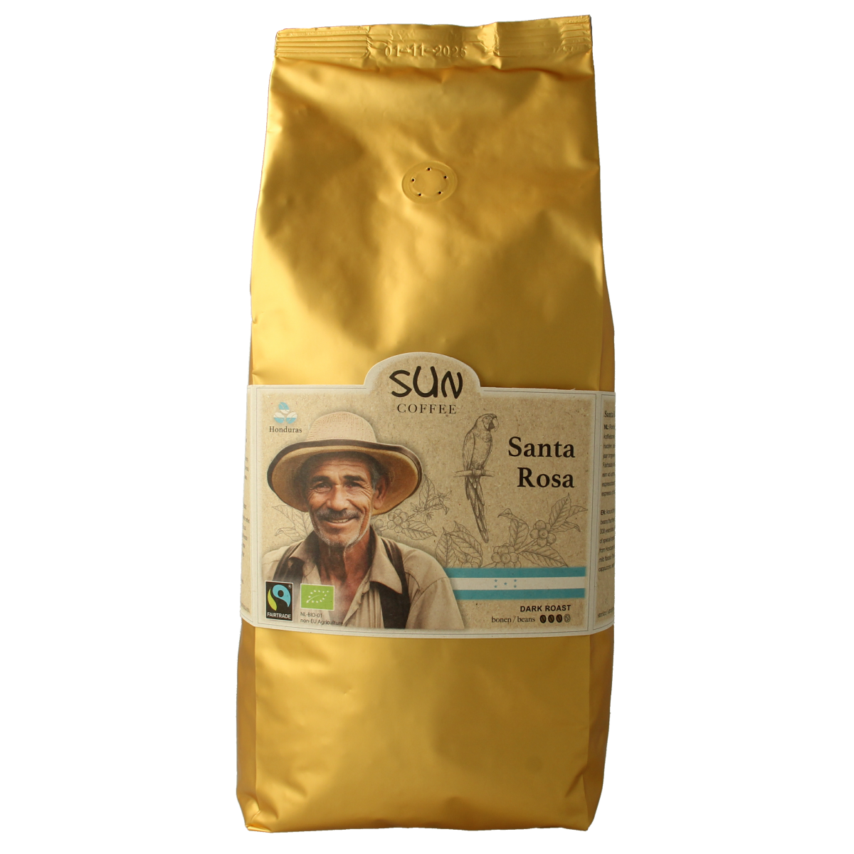 SUN Coffee Santa rosa bonen dark roast bio 1.00 Kilogram