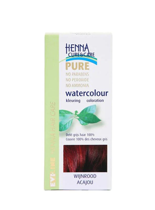 Henna Cure&Care Watercolour wijnrood 5 Gram