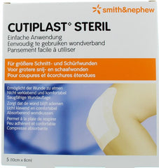 Cutiplast Steril 10 x 8cm 5.00 Stuks