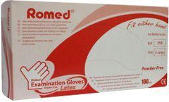 Romed Latex handschoen niet steriel poedervrij XL 100.00 Stuks