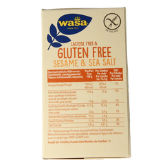 Wasa Knackebrod met sesam en zeezout glutenvrij 240 Gram