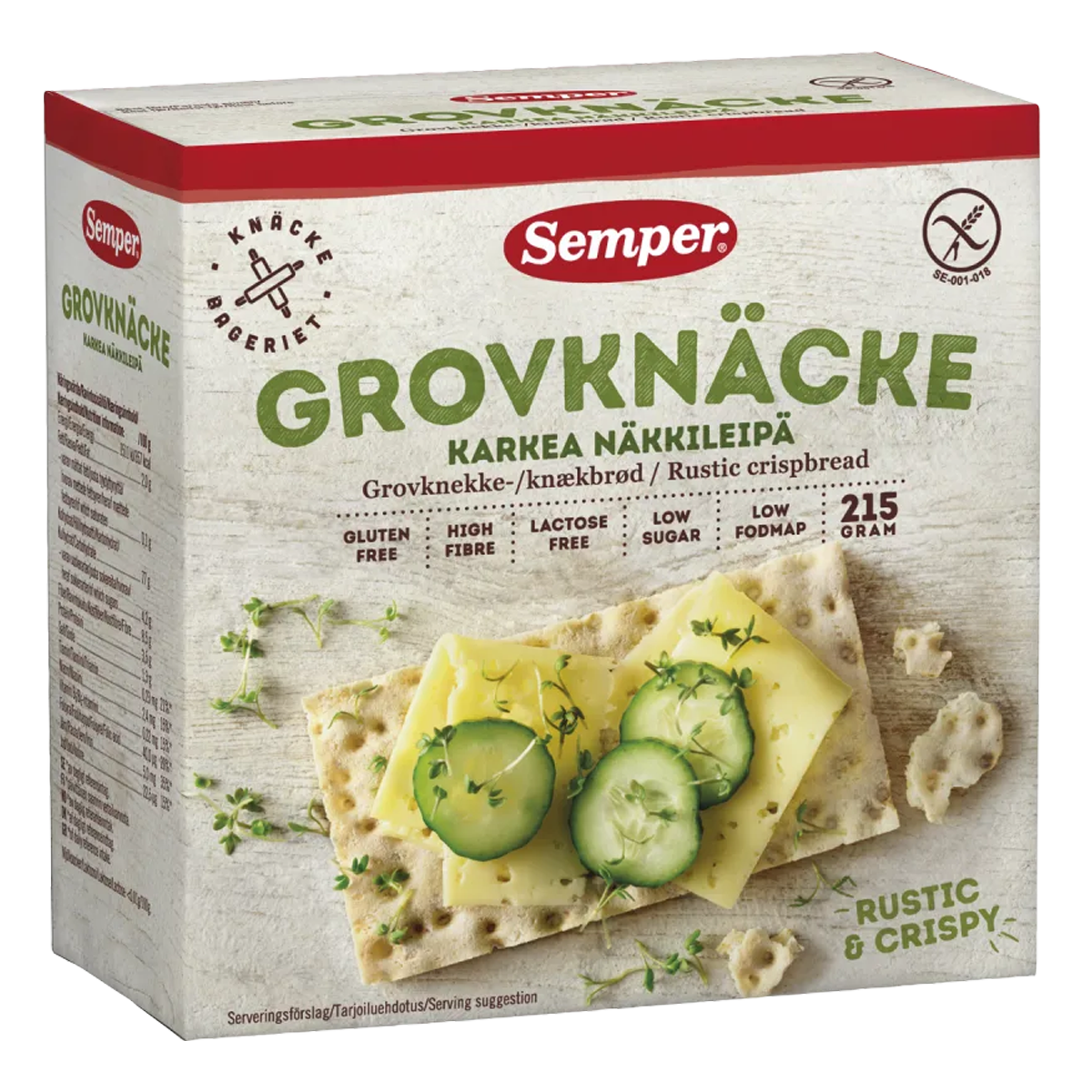Semper Knackebrod glutenvrij 215 Gram