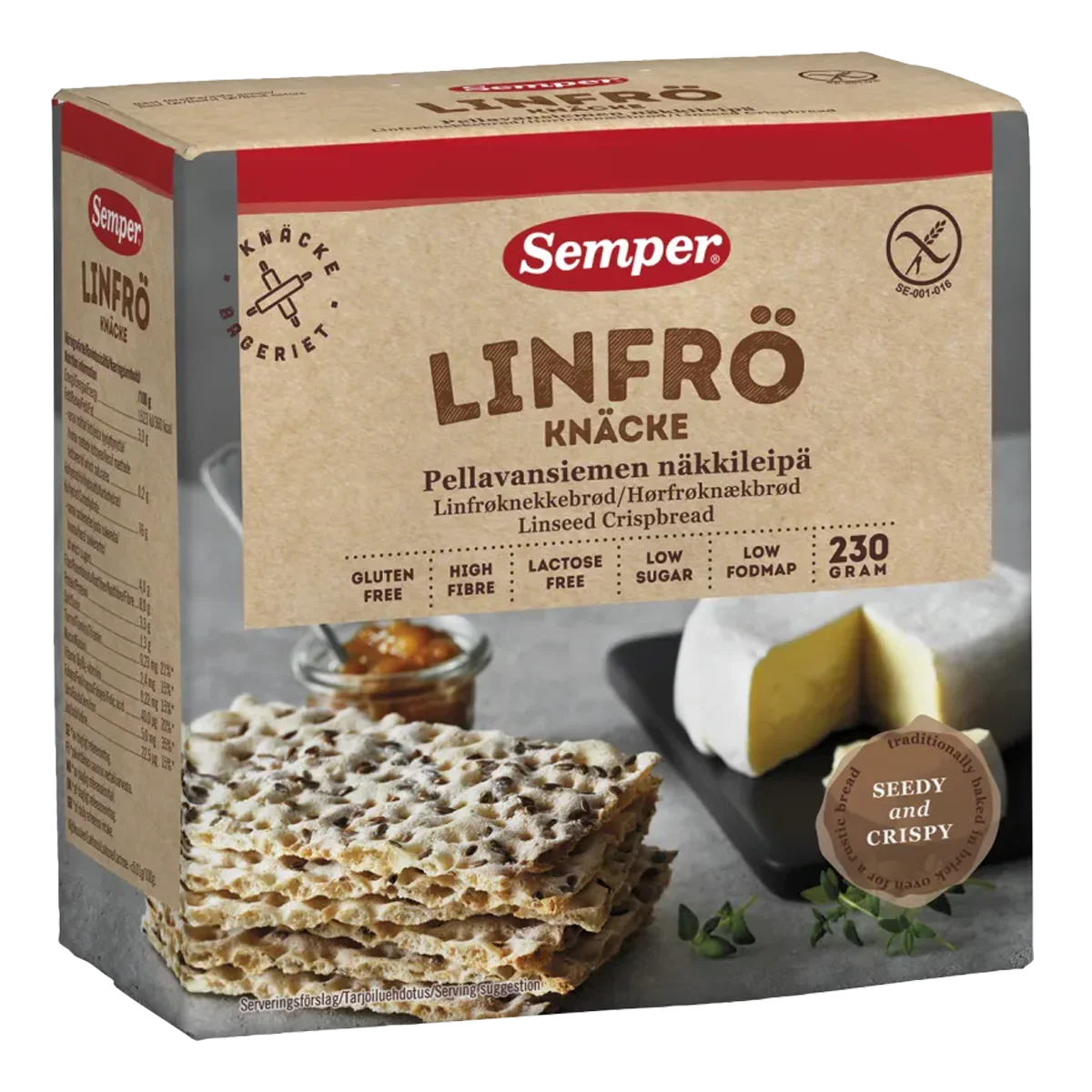 Semper Knackebrod lijnzaad 230 Gram