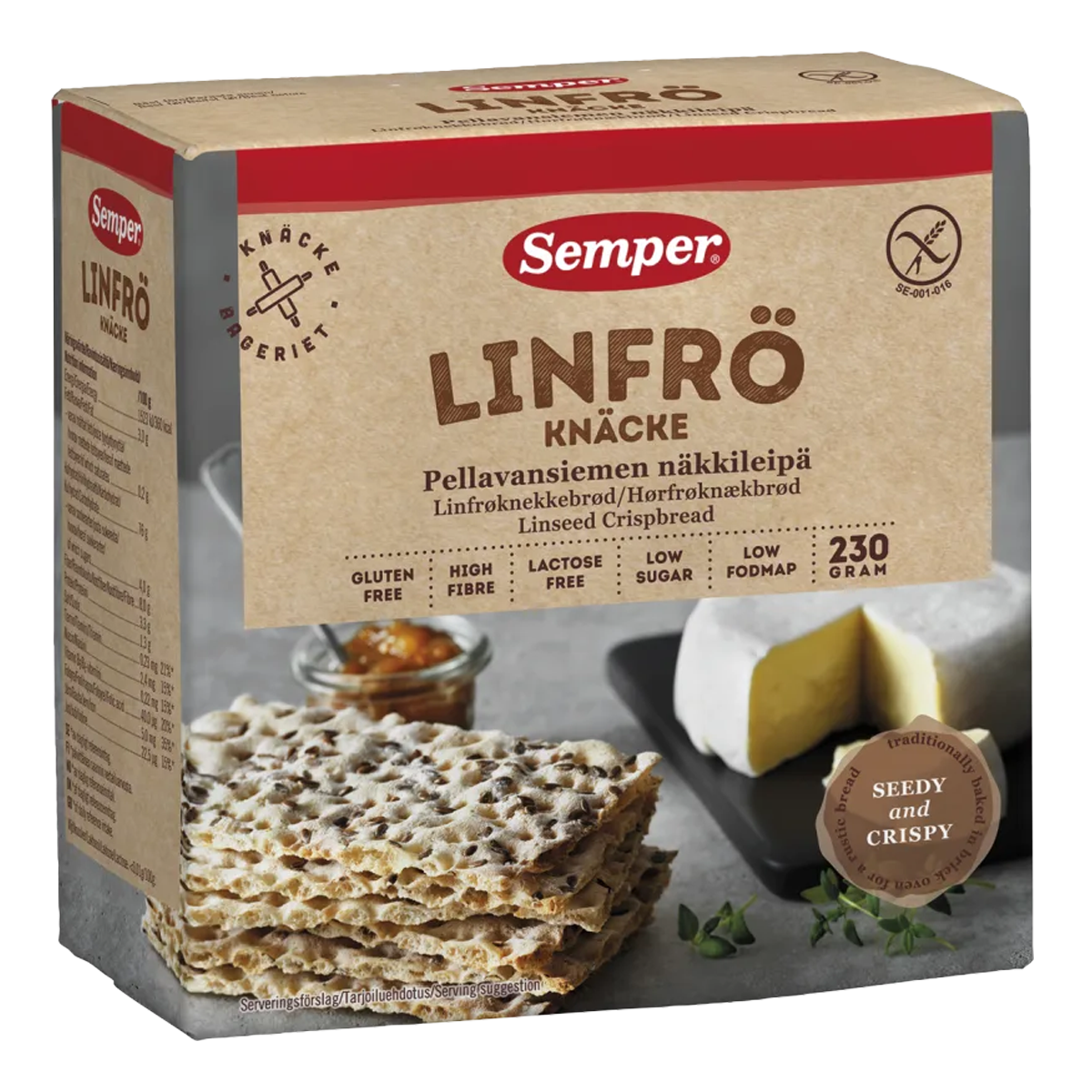 Semper Knackebrod lijnzaad 230 Gram