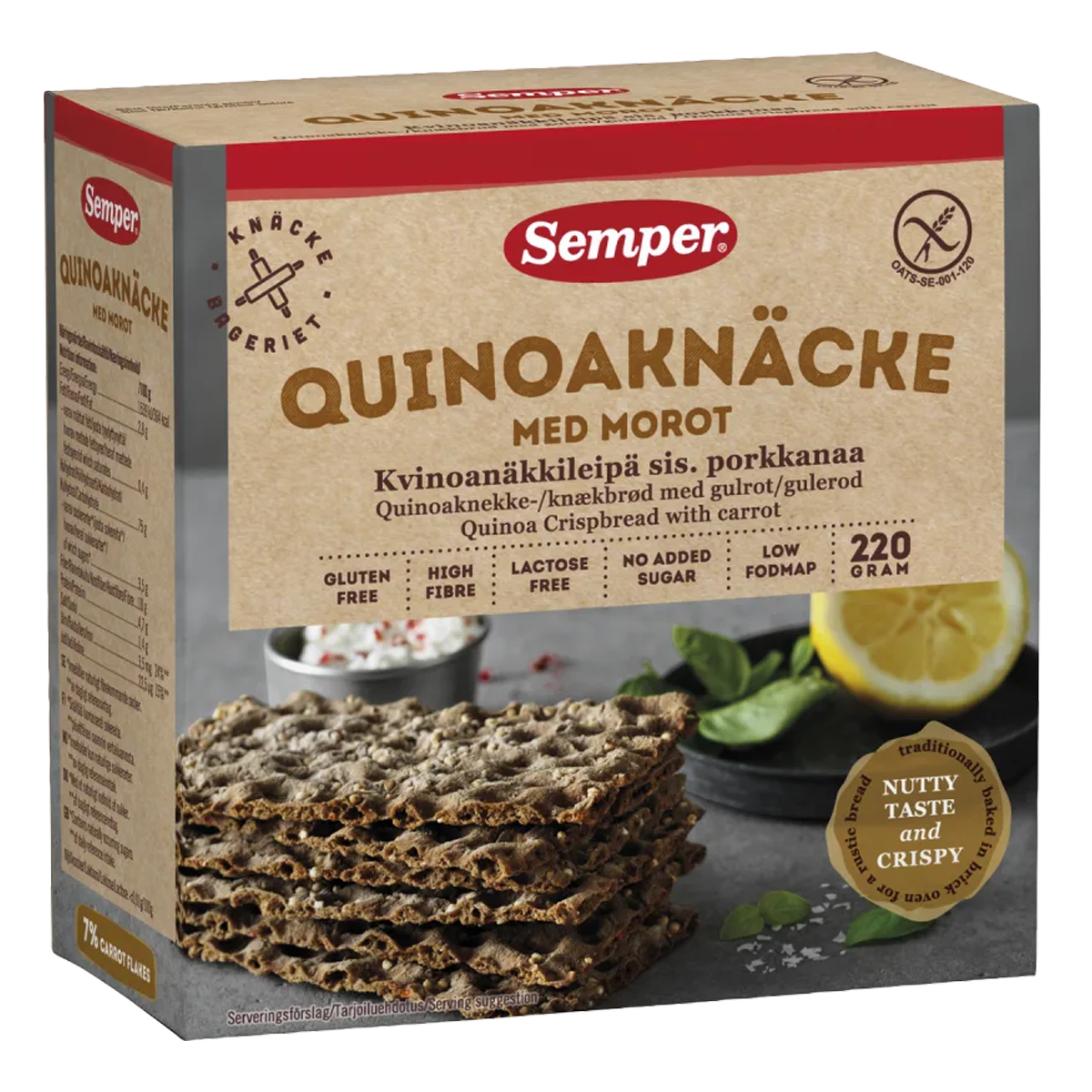 Semper Knackebrod quinoa 230 Gram