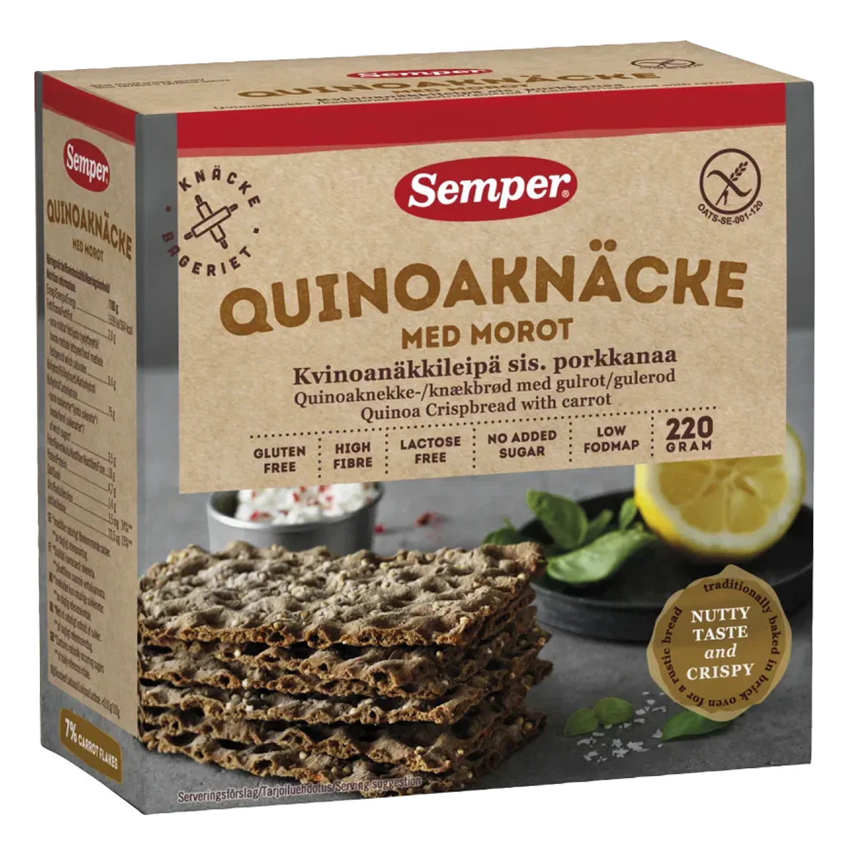 Semper Knackebrod quinoa 230 Gram