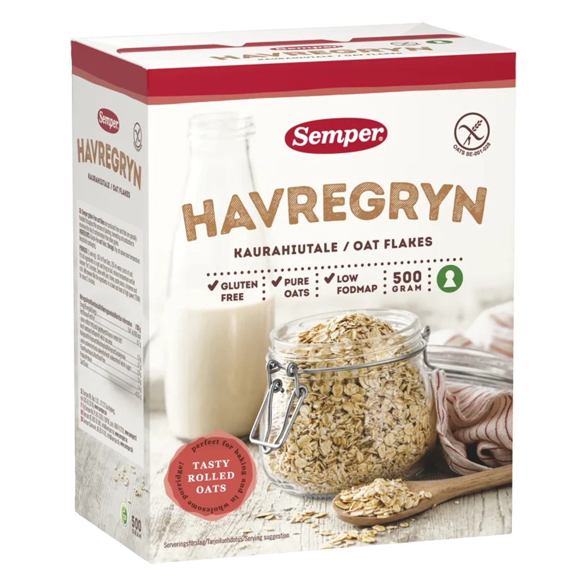 Semper Havermout vlokken glutenvrij 500 Gram