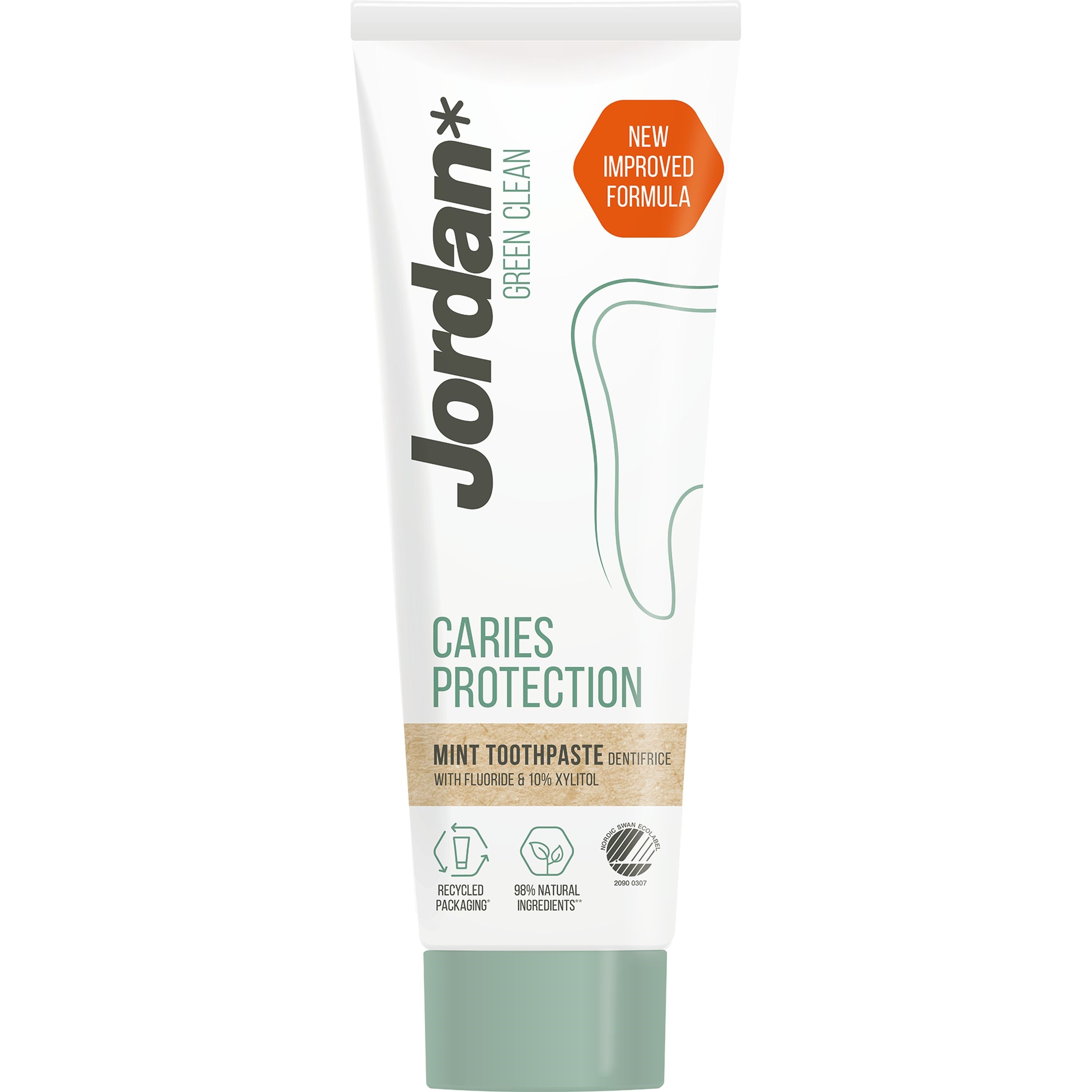 Jordan Clean tandpasta caries protection 75 Milliliter
