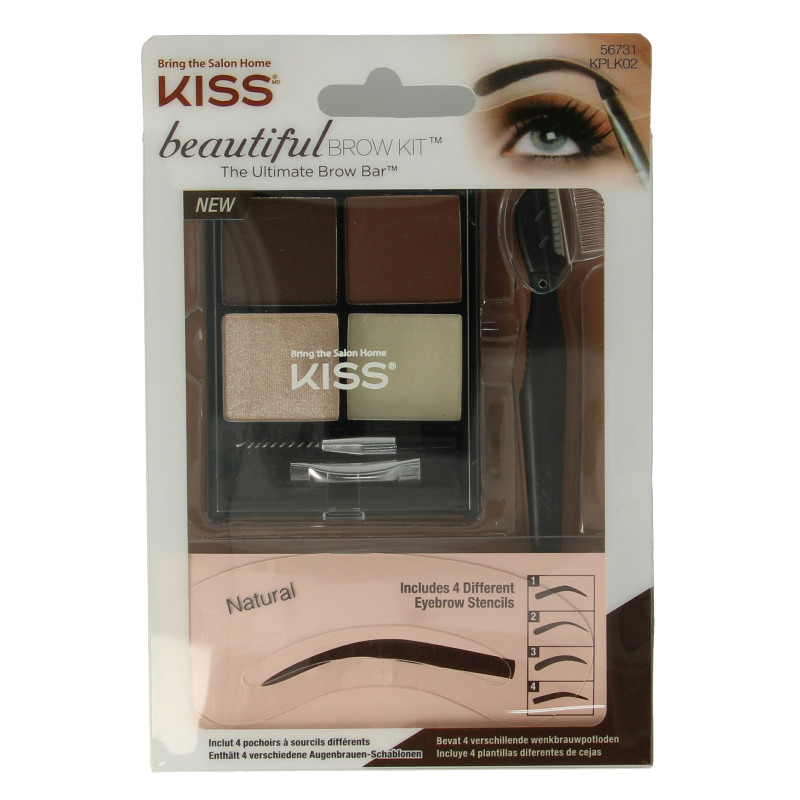 Kiss Beautiful brow kit 1 Stuks