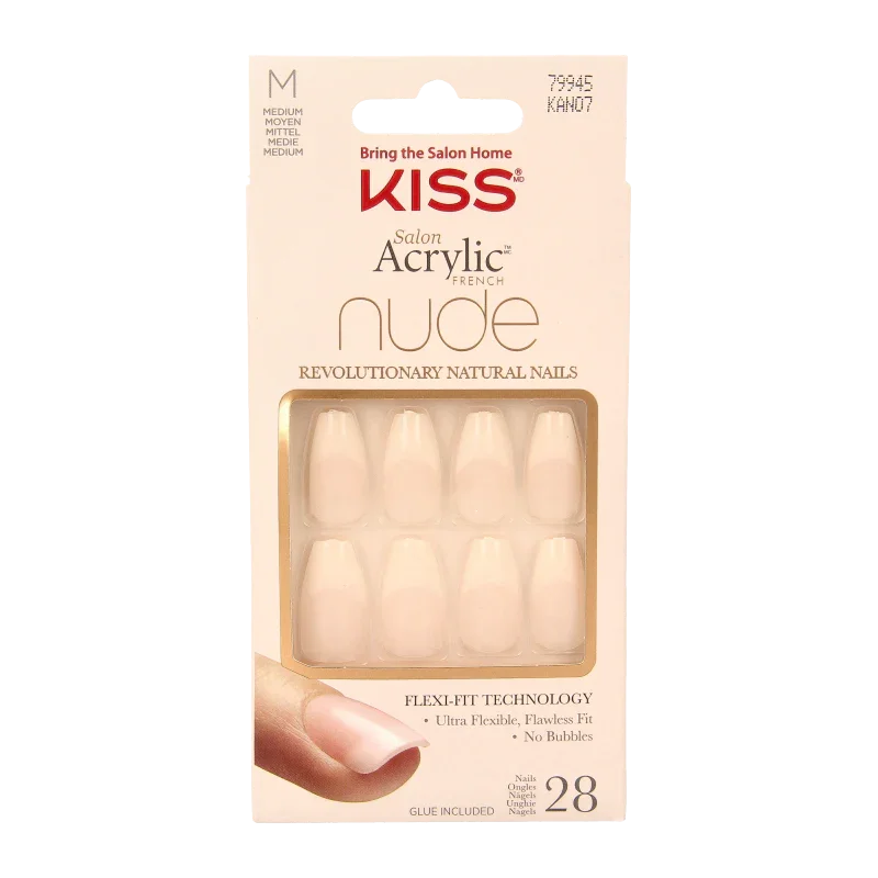 Kiss French nude acrylic nails leilani 1 Set