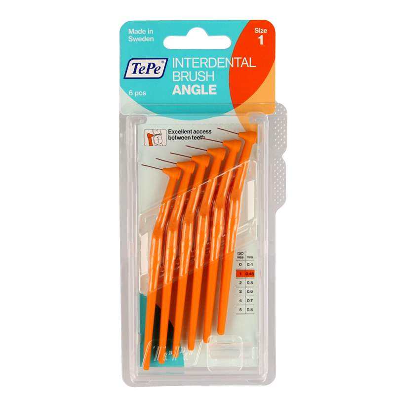 TePe Angle oranje 0.45 mm size 1 6 Stuks