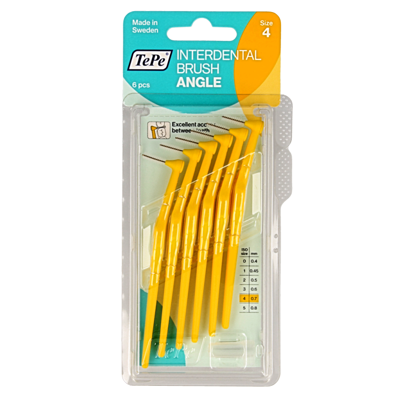 TePe Angle geel 0.7 mm maat 4 6 Stuks