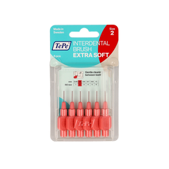 TePe Interdentale rager extra soft licht rood maat 2 6 Stuks