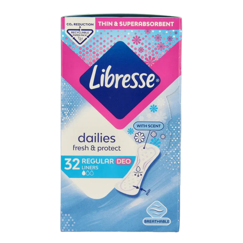 Libresse Inlegkruisjes daily fresh normaal deo fresh 32 Stuks