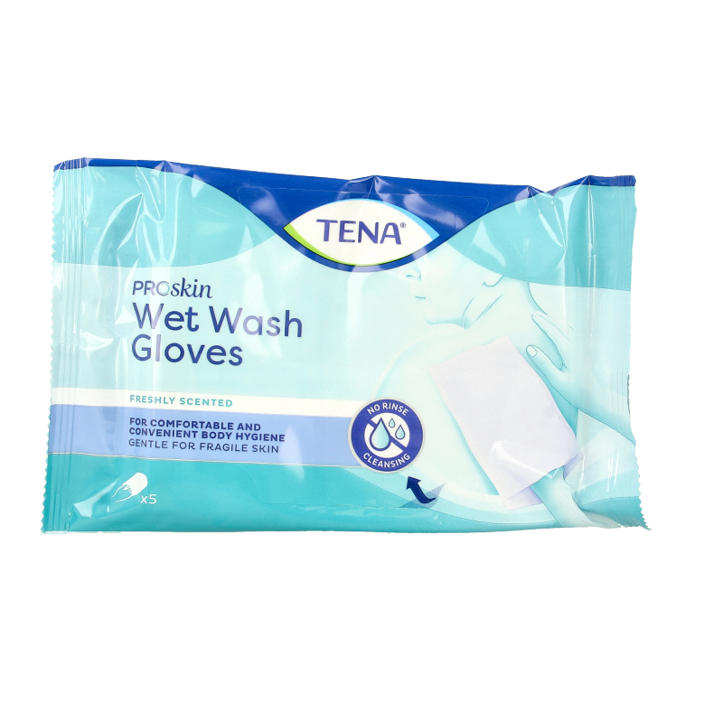 Tena Wet wash glove freshly 5.00 Stuks