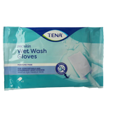 Tena Wet gloves cleans & care lotion no perfume 5 Stuks