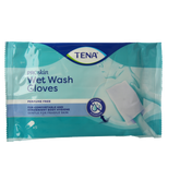 Tena Wet gloves cleans & care lotion no perfume 5 Stuks
