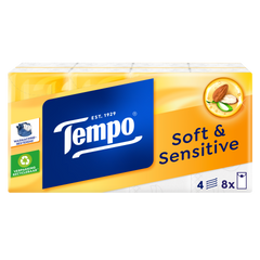 Tempo Soft & sensitive parfumvrij 9 Stuks