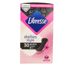 Libresse Inlegkruisjes normaal black 30 Stuks