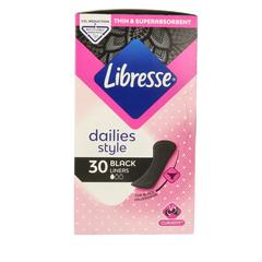 Libresse Inlegkruisjes normaal black 30 Stuks