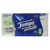 Tempo Natural & soft zakdoekjes 8 x 9 stuks 8 Stuks