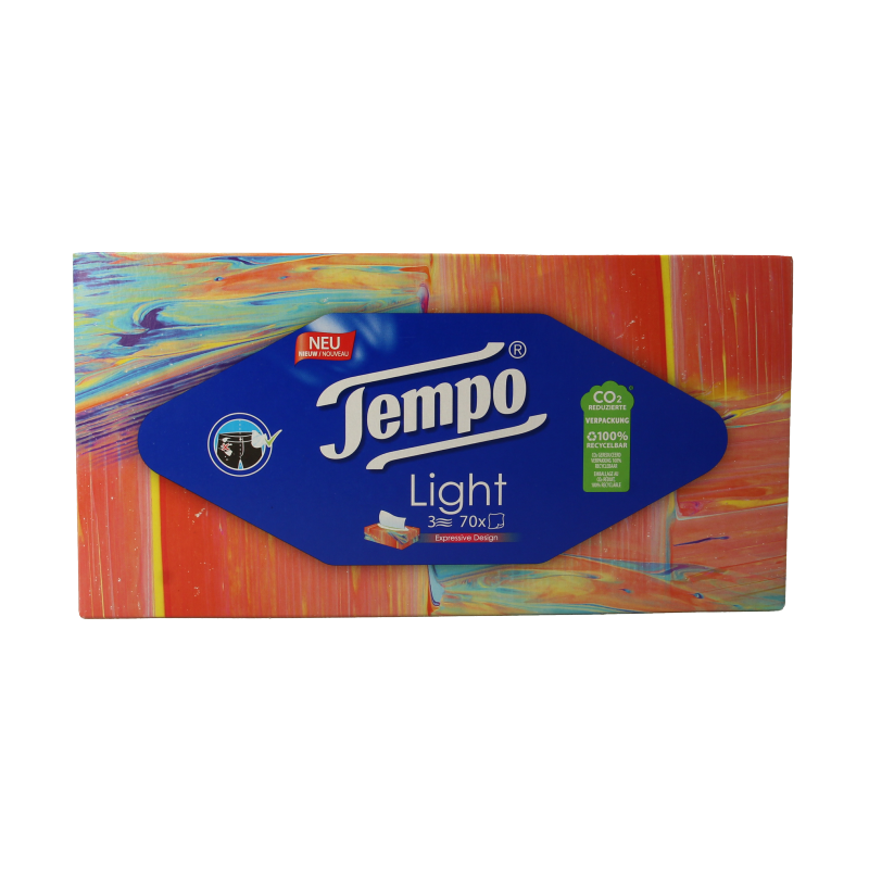 Tempo Tissue box light 3-laags 70 Stuks