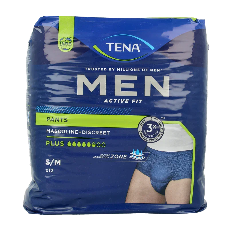 Tena Men active fit pants plus S/M 12 Stuks