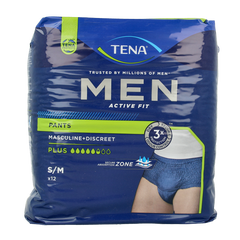Tena Men active fit pants plus S/M 12 Stuks