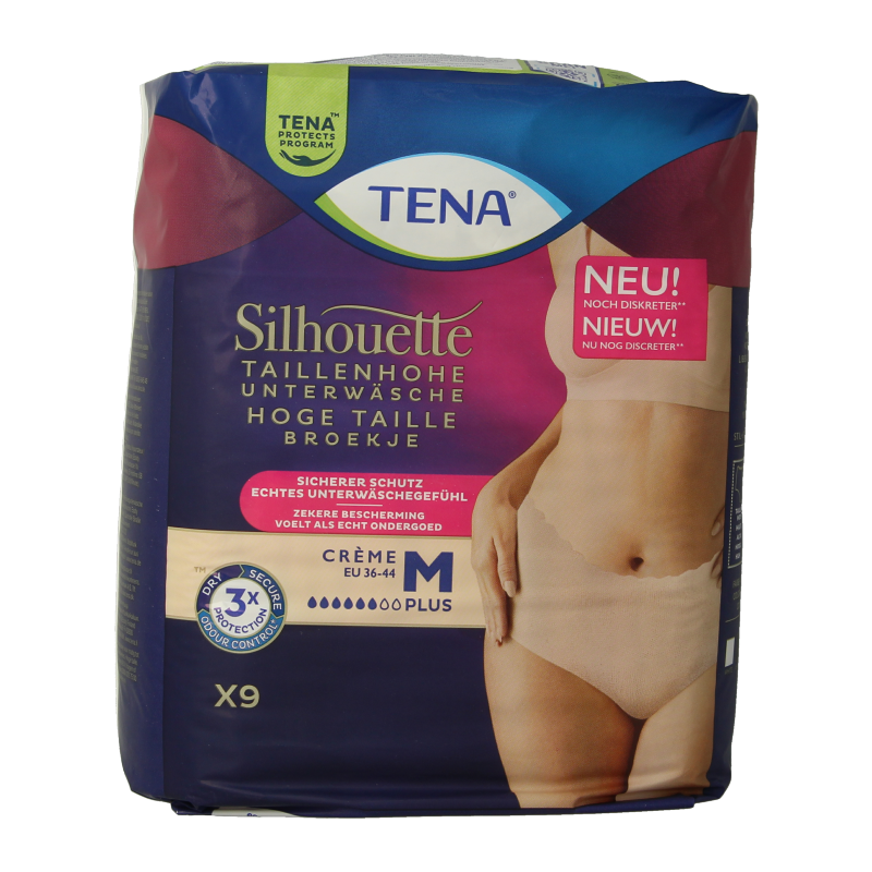 Tena Silhouet plus high waist creme medium 9 Stuks