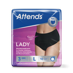 Attends Lady discreet underwear zwart 3L 10.00 Stuks