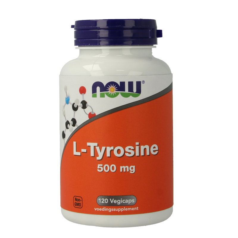 NOW L-Tyrosine 500mg 120 Vegetarische capsules