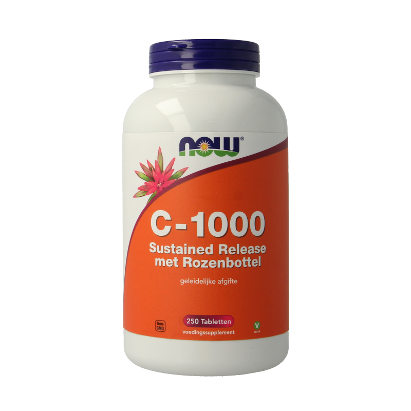 NOW C-1000 Sustained Release met rozenbottel 250 Tabletten
