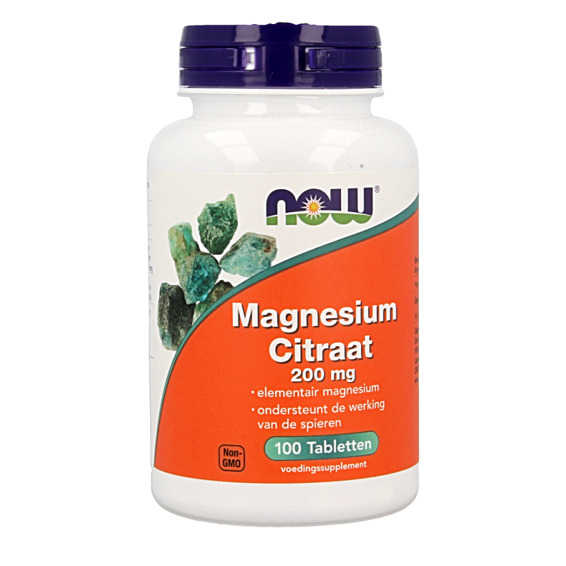 NOW Magnesium citraat 200mg 100 Tabletten